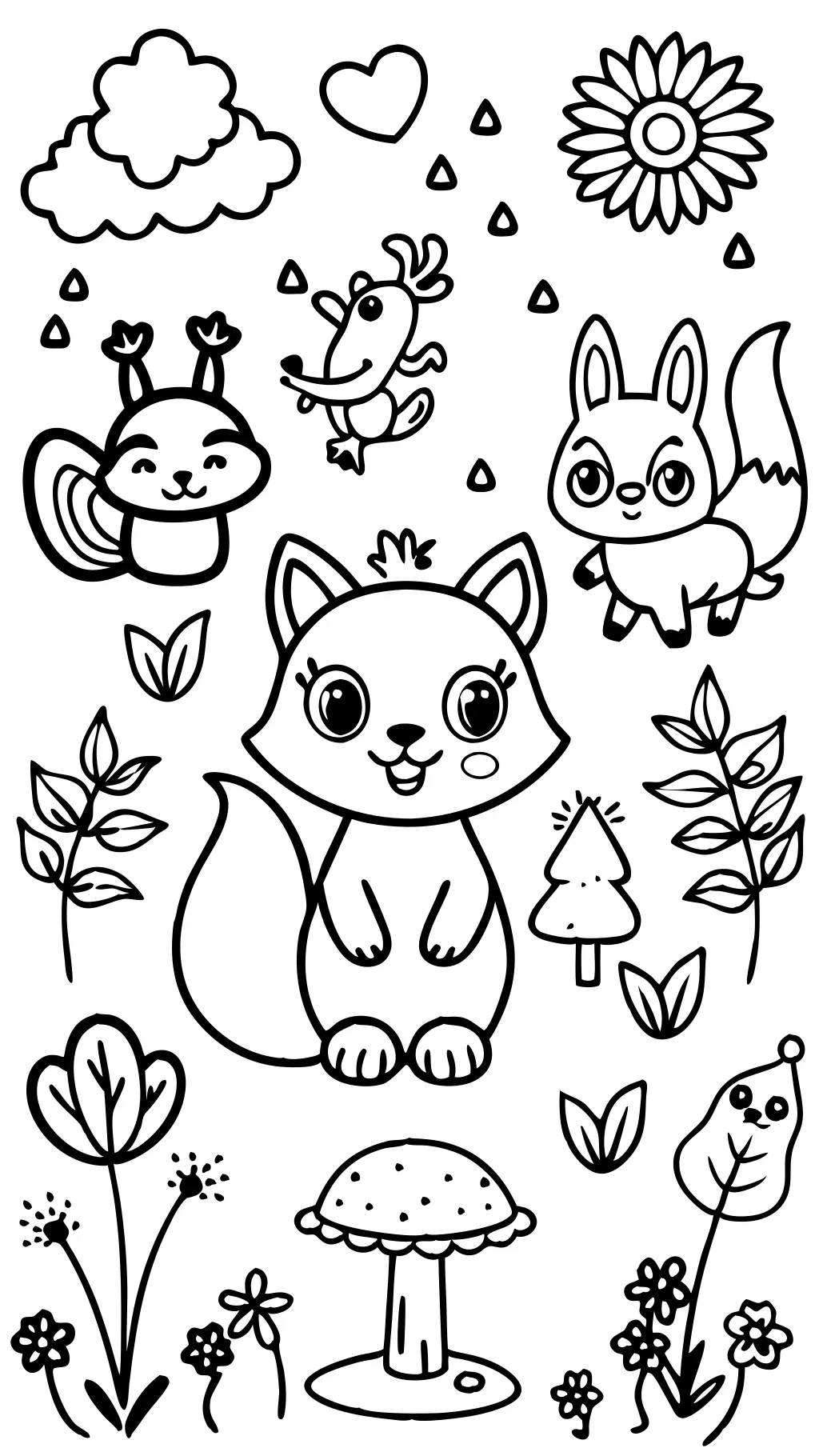 coloriage des animaux de dessin animé